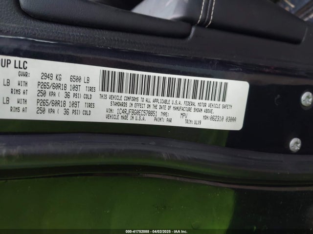 1C4RJFBG0EC578851 Jeep Grand Cherokee Limited