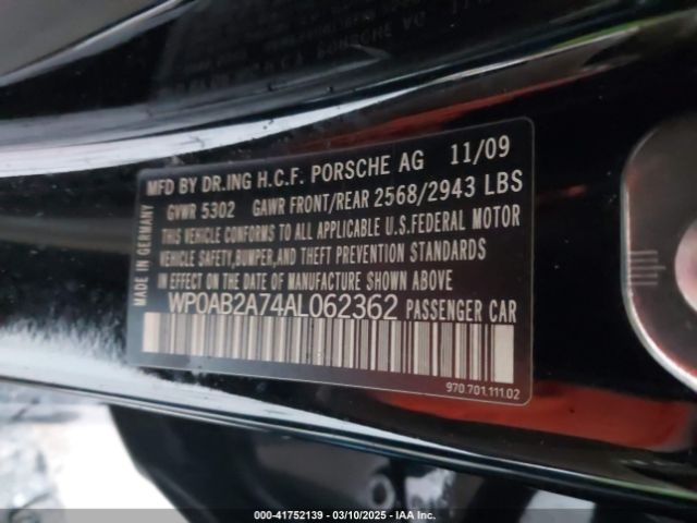 2010 PORSCHE PANAMERA WP0AB2A74AL062362 Photo 8