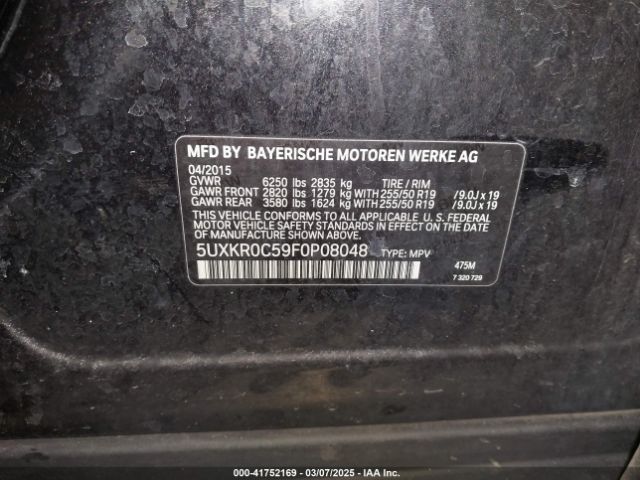 5UXKR0C59F0P08048 BMW X5 Xdrive35i