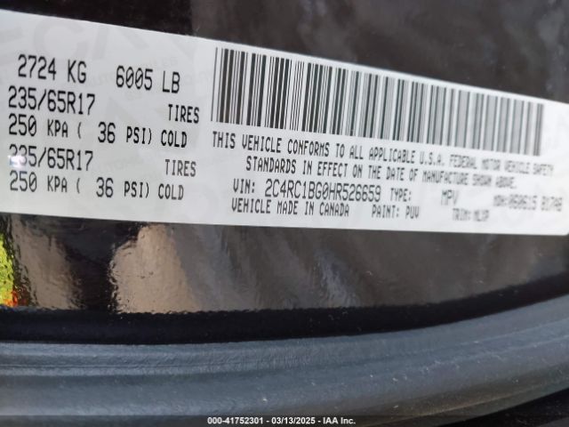 2C4RC1BG0HR526659 Chrysler Pacifica Touring-l