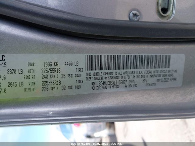 3C4NJCBBXLT158887 Jeep Compass