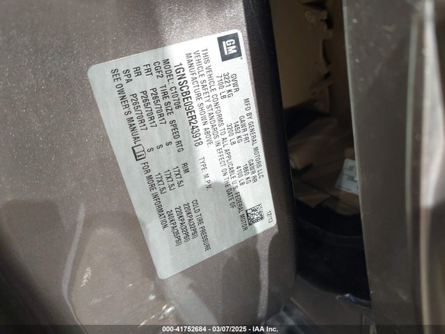 Chevrolet Tahoe Lt 2014 1GNSCBE09ER243918 Image 9