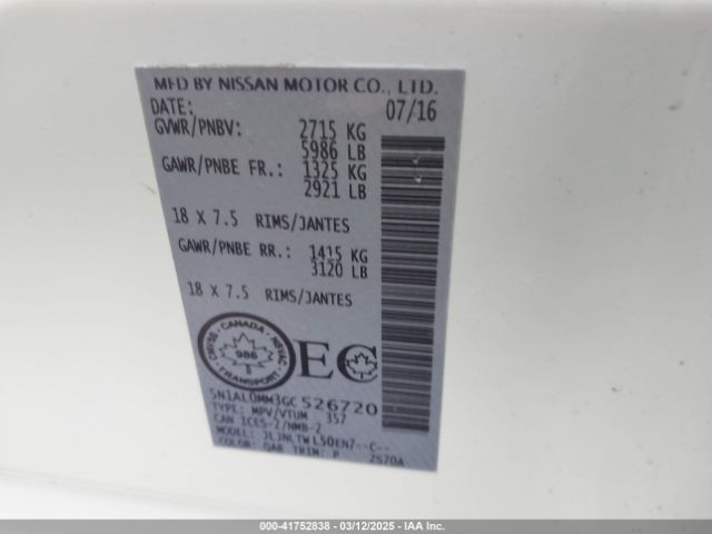 5N1AL0MM3GC526720 Infiniti QX60