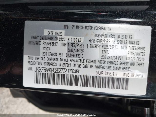 JM3KFBAM4P0262772 Mazda Cx-5 2.5 S
