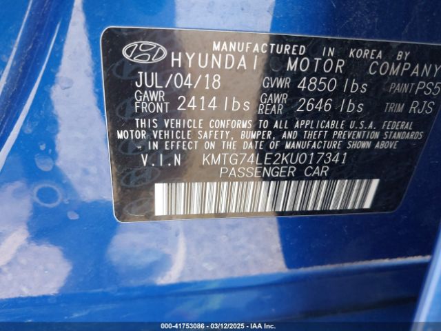 KMTG74LE2KU017341 Genesis G70 3.3t Advanced