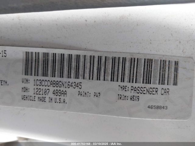 2016 CHRYSLER 200 1C3CCCAB8GN164345 Photo 8