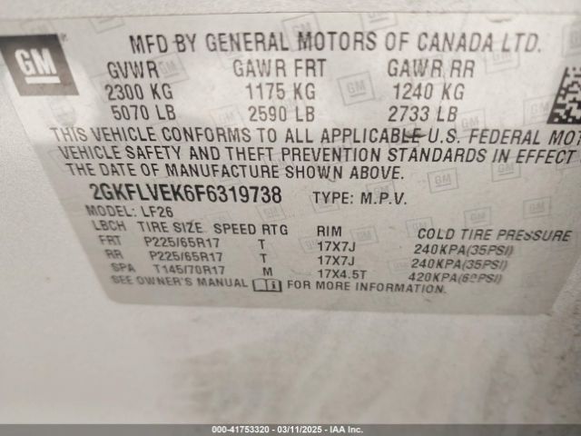 2GKFLVEK6F6319738 GMC Terrain Sle-1