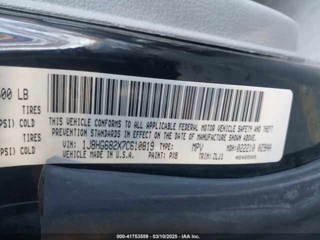 2007 JEEP COMMANDER 1J8HG682X7C610819 Photo 8