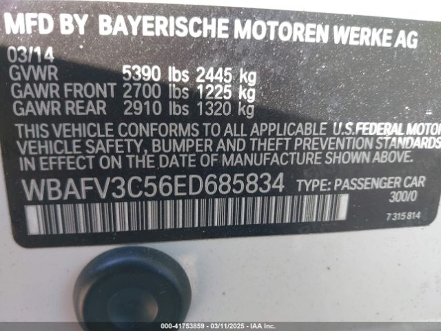 WBAFV3C56ED685834 BMW 535d Xdrive