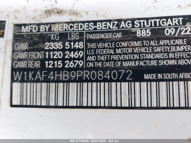 W1KAF4HB9PR084072 Mercedes-Benz C 300 4matic