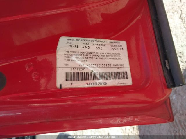 1995 VOLVO 850 YV1LW5537S2150930 Photo 8