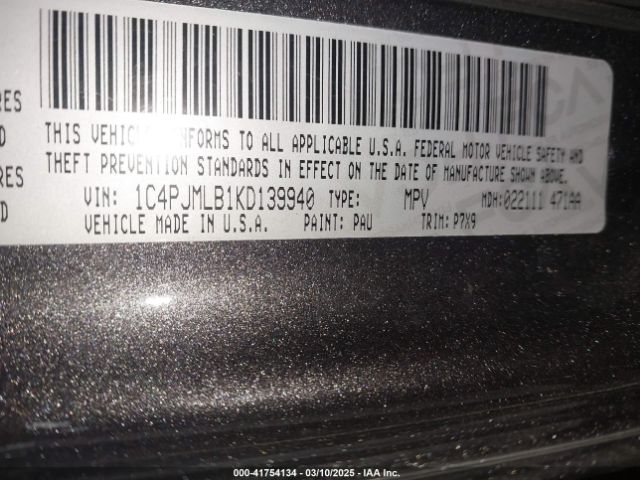 1C4PJMLB1KD139940 Jeep Cherokee Latitude Plus 4x4