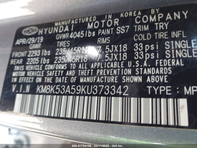 KM8K53A59KU373342 Hyundai t-gdi gamma