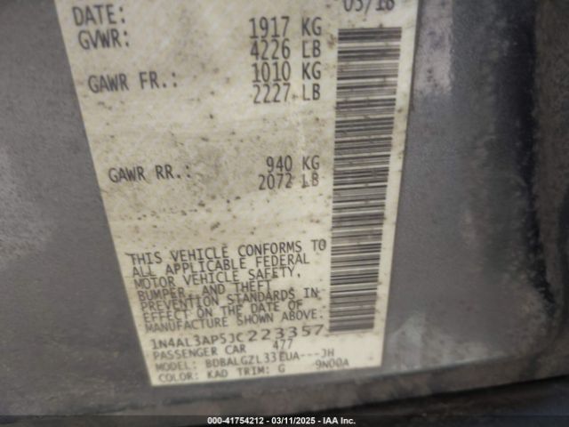1N4AL3AP5JC223357 Nissan Altima 2.5 S
