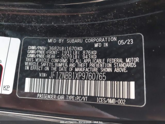 JF1ZNBB1XP9760765 Toyota GR86