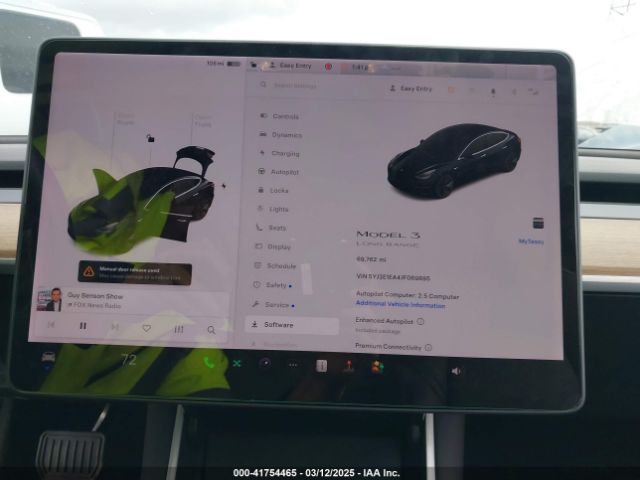 5YJ3E1EA4JF069895 Tesla Model 3 Long Range/mid Range