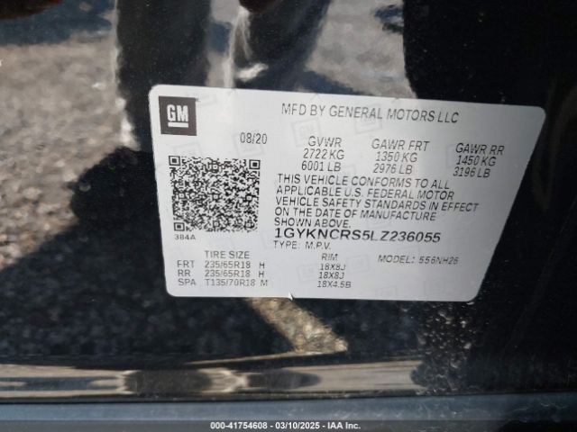 1GYKNCRS5LZ236055 Cadillac Xt5 Fwd Premium Luxury