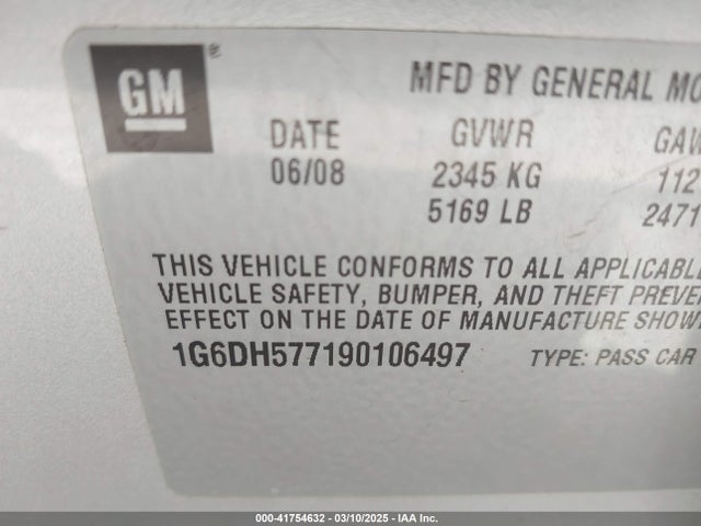 2009 CADILLAC CTS 1G6DH577190106497 Photo 8