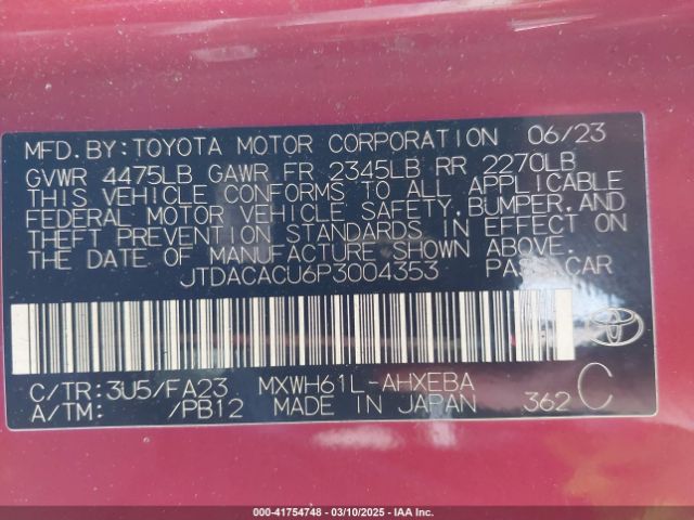 2023 TOYOTA PRIUS PRIME JTDACACU6P3004353 Photo 8