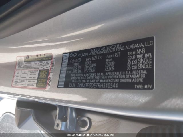 2024 HYUNDAI TUCSON 5NMJF3DE7RH340544 Photo 8