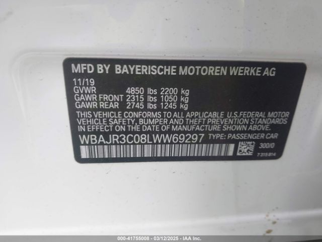WBAJR3C08LWW69297 BMW 530I