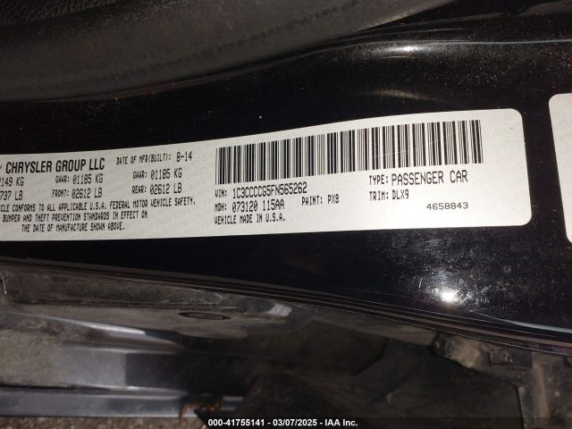 1C3CCCCG5FN565262 Chrysler 200 C