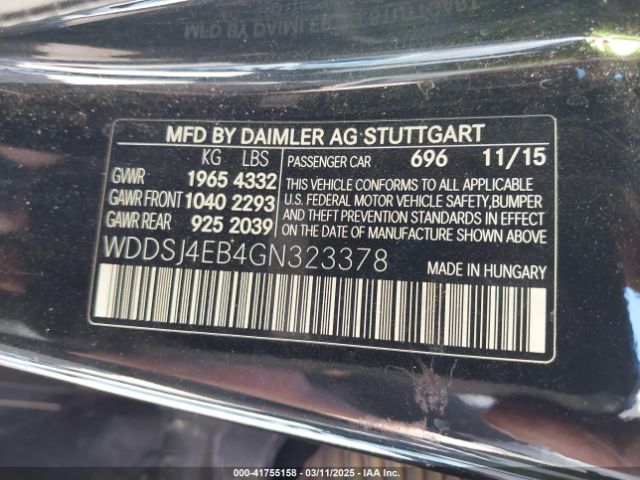 2016 MERCEDES-BENZ CLA 250 WDDSJ4EB4GN323378 Photo 8