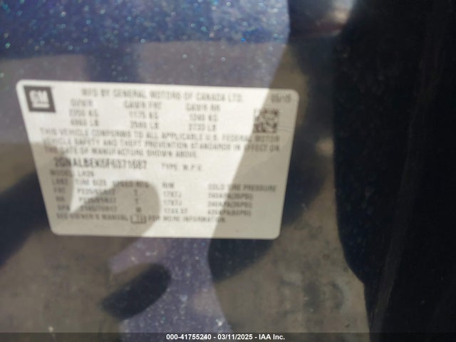 2GNALBEK6F6371687 Chevrolet EQUINOX 1LT