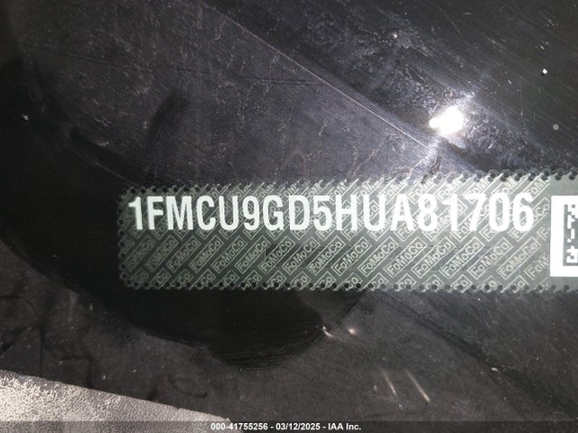 1FMCU9GD5HUA81706 Ford ESCAPE SE