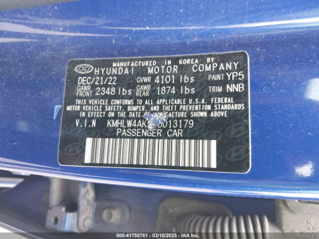 KMHLW4AK5PU013179 Hyundai ELANTRA N