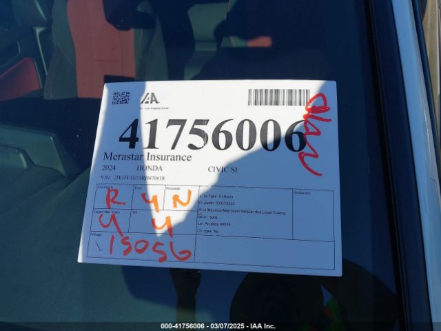 2HGFE1E51RH470618 Honda CIVIC SI SEDAN