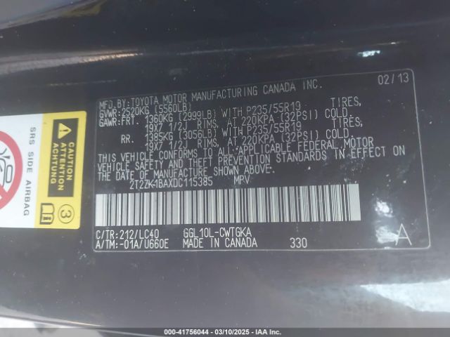 2013 LEXUS RX 350 2T2ZK1BAXDC115385 Photo 8