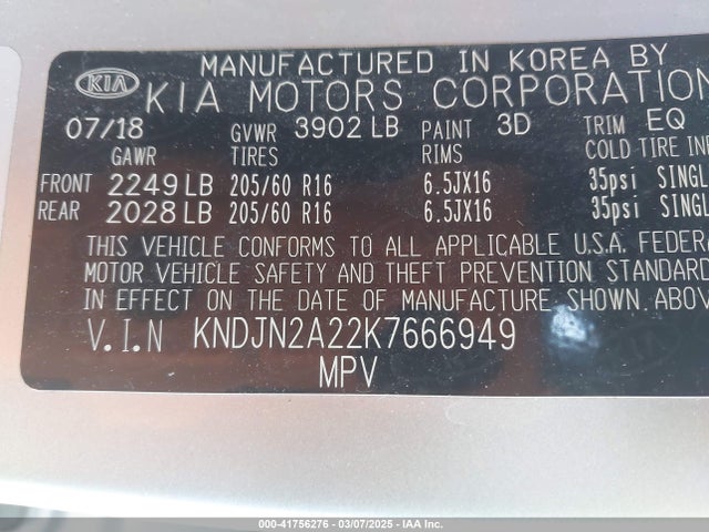 KIA Soul 2019 KNDJN2A22K7666949 Image 9