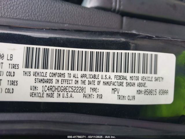 1C4RDHDG0EC522201 Dodge Durango