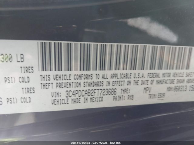 3C4PDCAB2FT723686 Dodge Journey American Value Pkg