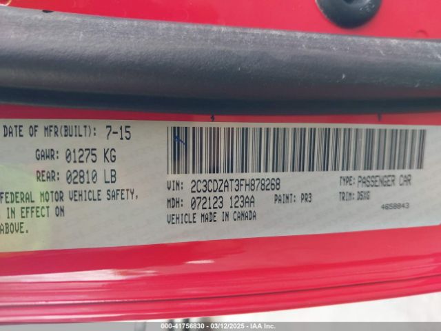 2C3CDZAT3FH878268 Dodge Challenger R/t