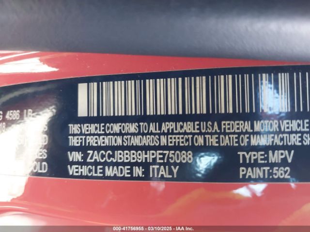 ZACCJBBB9HPE75088 Jeep Renegade Altitude 4x4