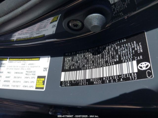 5YFB4MDE5SP261434 Toyota m20a-fks