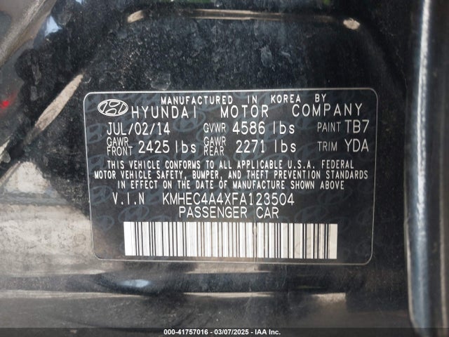 KMHEC4A4XFA123504 Hyundai Sonata Hybrid Limited