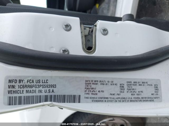 2023 RAM 1500 CLASSIC 1C6RR6FG3PS593993 Photo 8