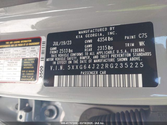 5XXG64J22RG235225 KIA K5 Gt-line