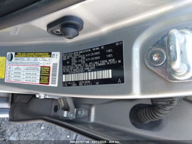 5TDJZRAH1MS075831 Toyota Highlander Xse
