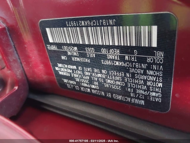 JN1BJ1CP6KW219973 Nissan Rogue Sport S