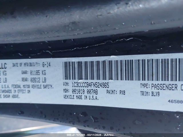 Chrysler 200 C 2015 1C3CCCCB4FN524965 Image 9