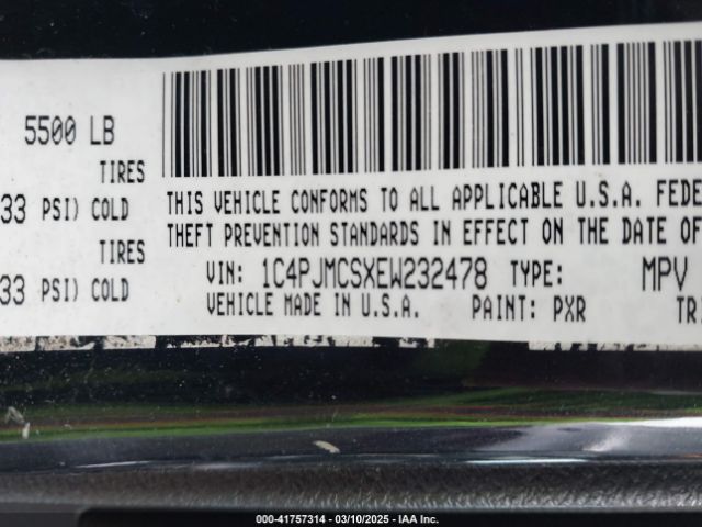 1C4PJMCSXEW232478 Jeep Cherokee Latitude