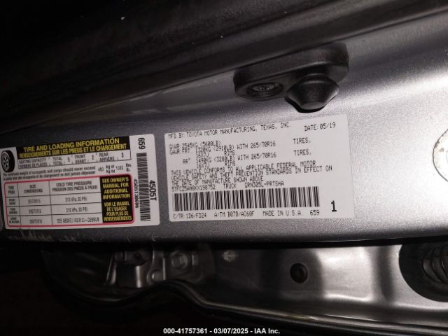 5TFCZ5AN8KX198752 Toyota Tacoma Trd Off Road