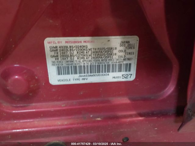 2012 MITSUBISHI OUTLANDER JA4AS3AW9CU016434 Photo 8