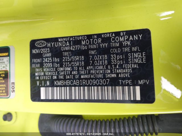 2024 HYUNDAI KONA KM8HBCAB1RU090307 Photo 8
