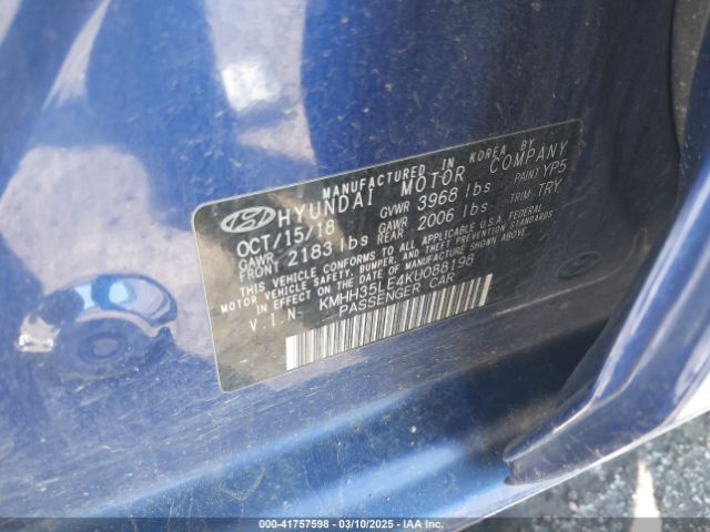 KMHH35LE4KU088198 Hyundai ELANTRA GT