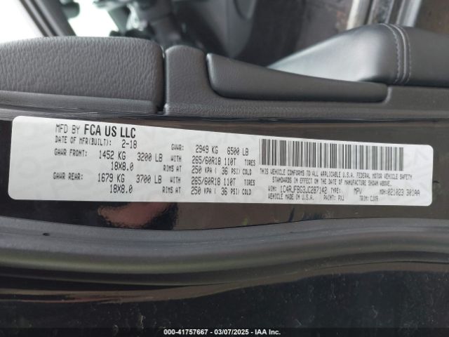 1C4RJFBG3JC287142 Jeep Grand Cherokee Limited 4x4